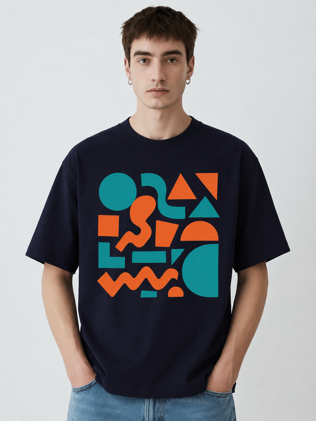 Abstract Form Boxy Tee – Black (Limited Edition | 400 Pieces)