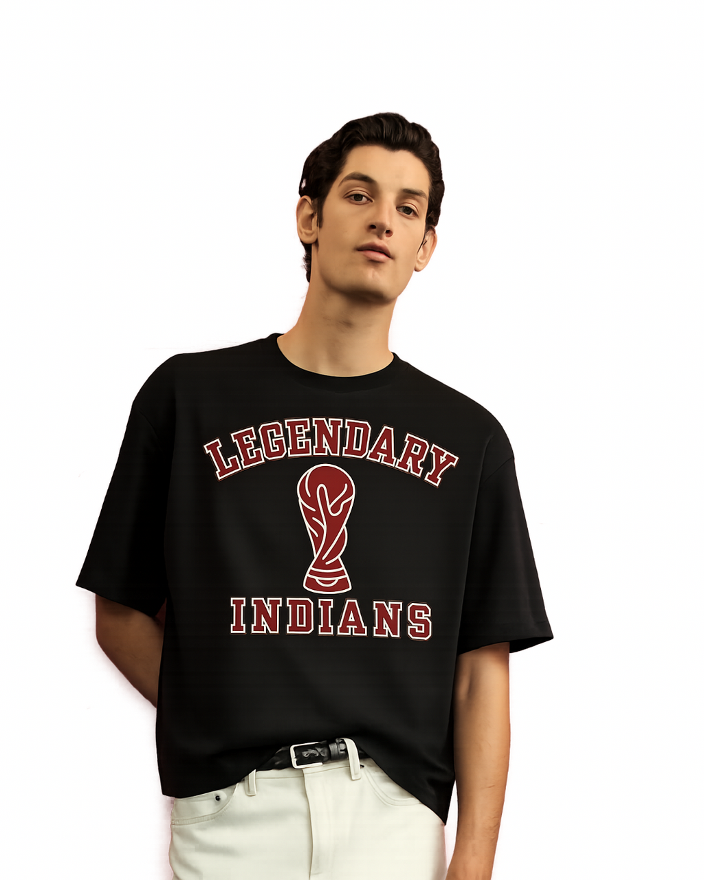 Legendary Indian Boxy Tee – Black  (Limited Edition | 400 Pieces)