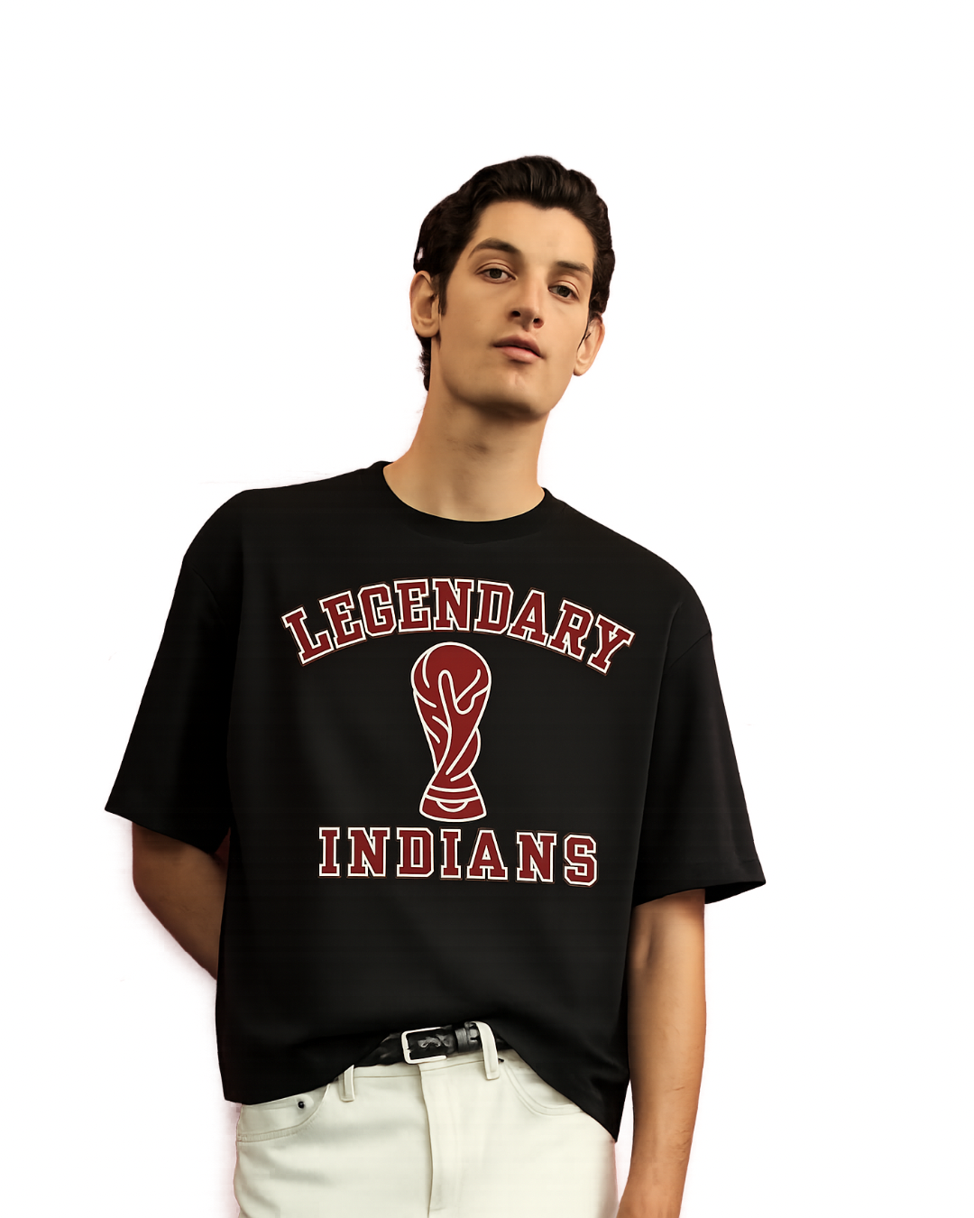 Legendary Indian Boxy Tee – Black  (Limited Edition | 400 Pieces)